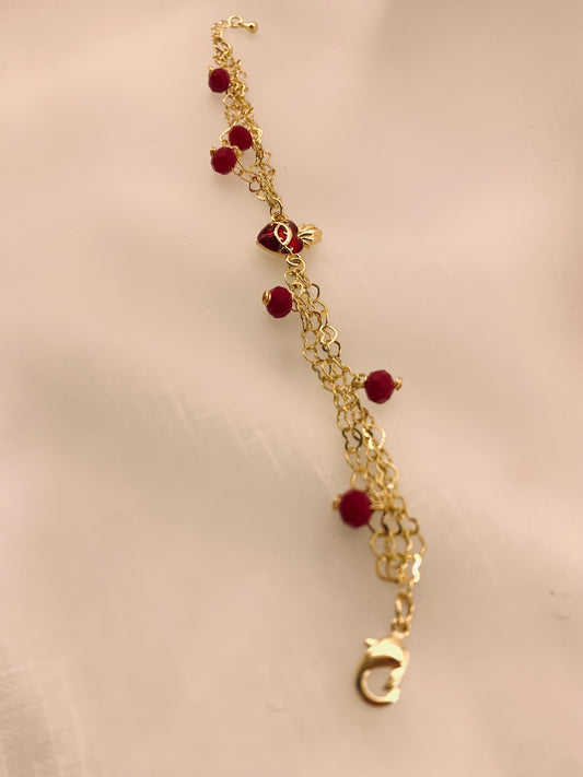 Pulsera hecha a mano Corazón de Jesús