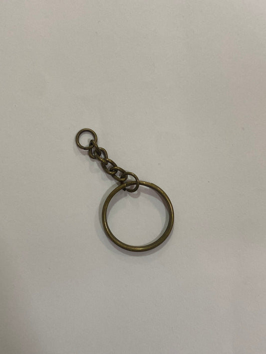 Piezas para llaveros dorado antiguo 2,5 cm diámetro (5 unidades)