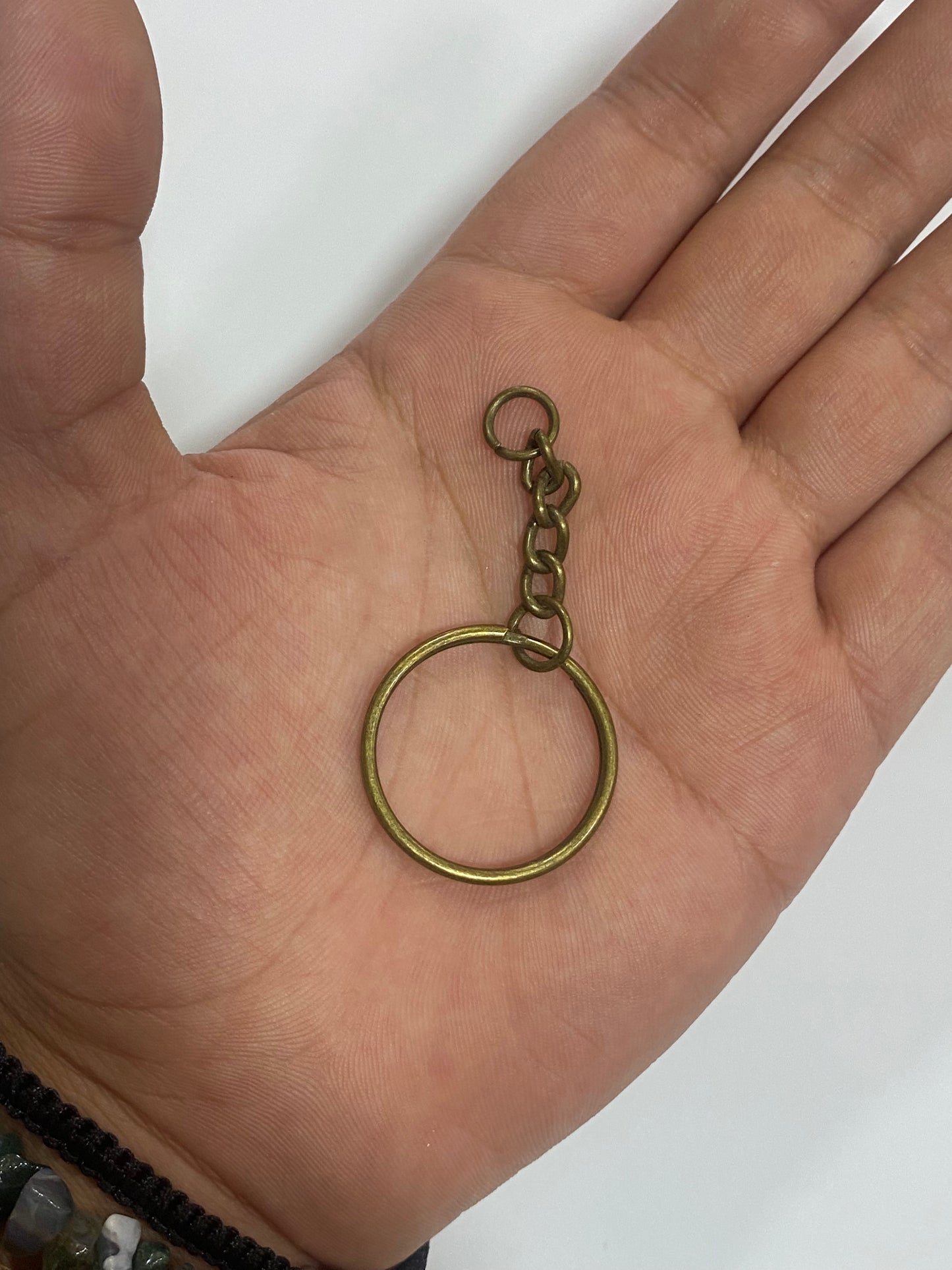 Piezas para llaveros dorado antiguo 2,5 cm diámetro (5 unidades)