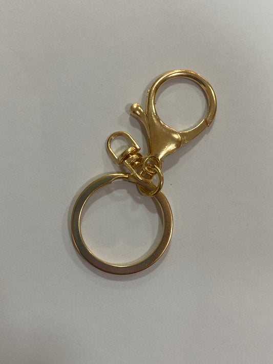 Piezas para llavero doradas 3 cm diámetro (5 unidades)