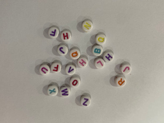 Cuentas de Letras 6mm