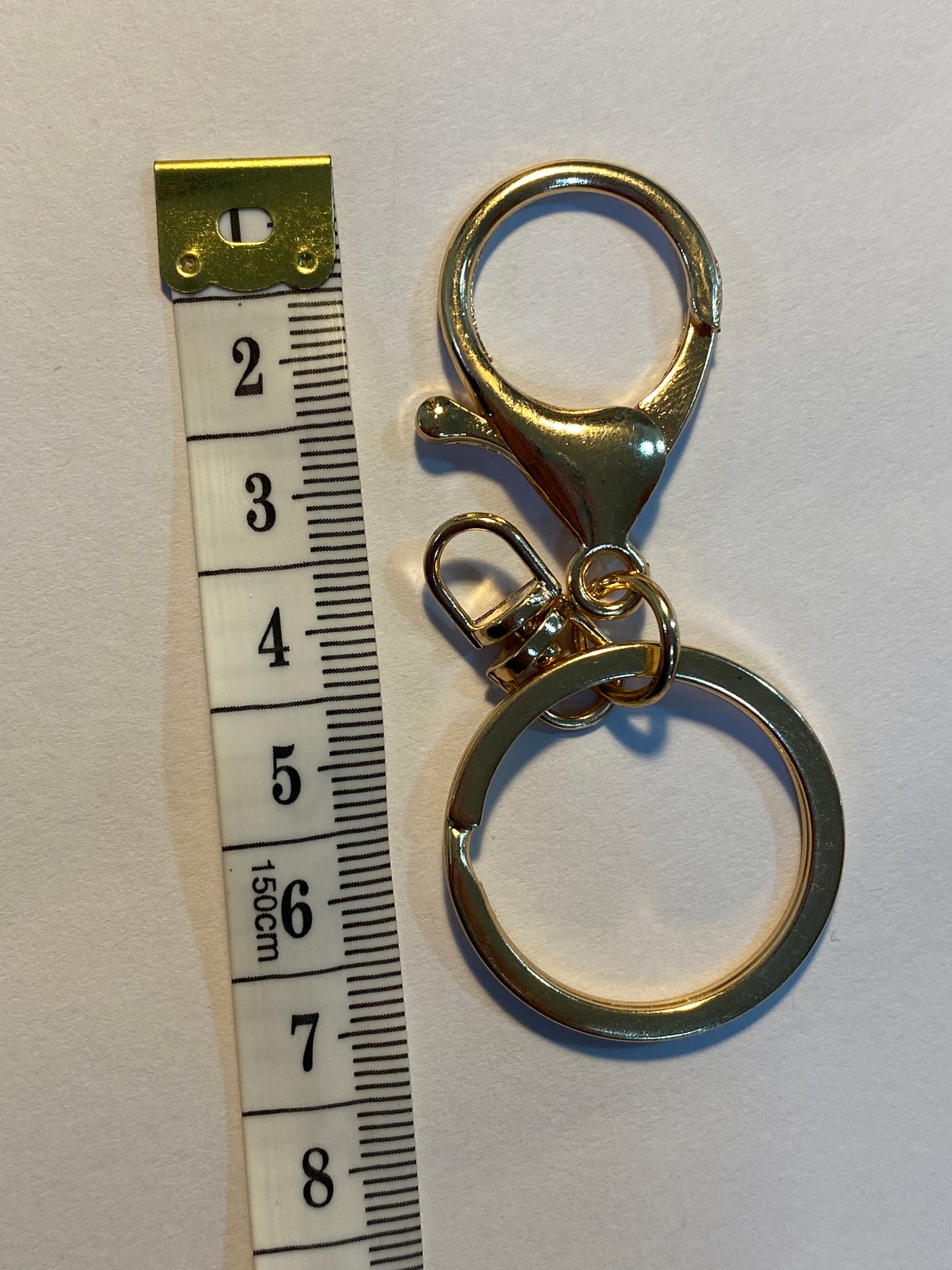 Piezas para llavero doradas 3 cm diámetro (5 unidades)