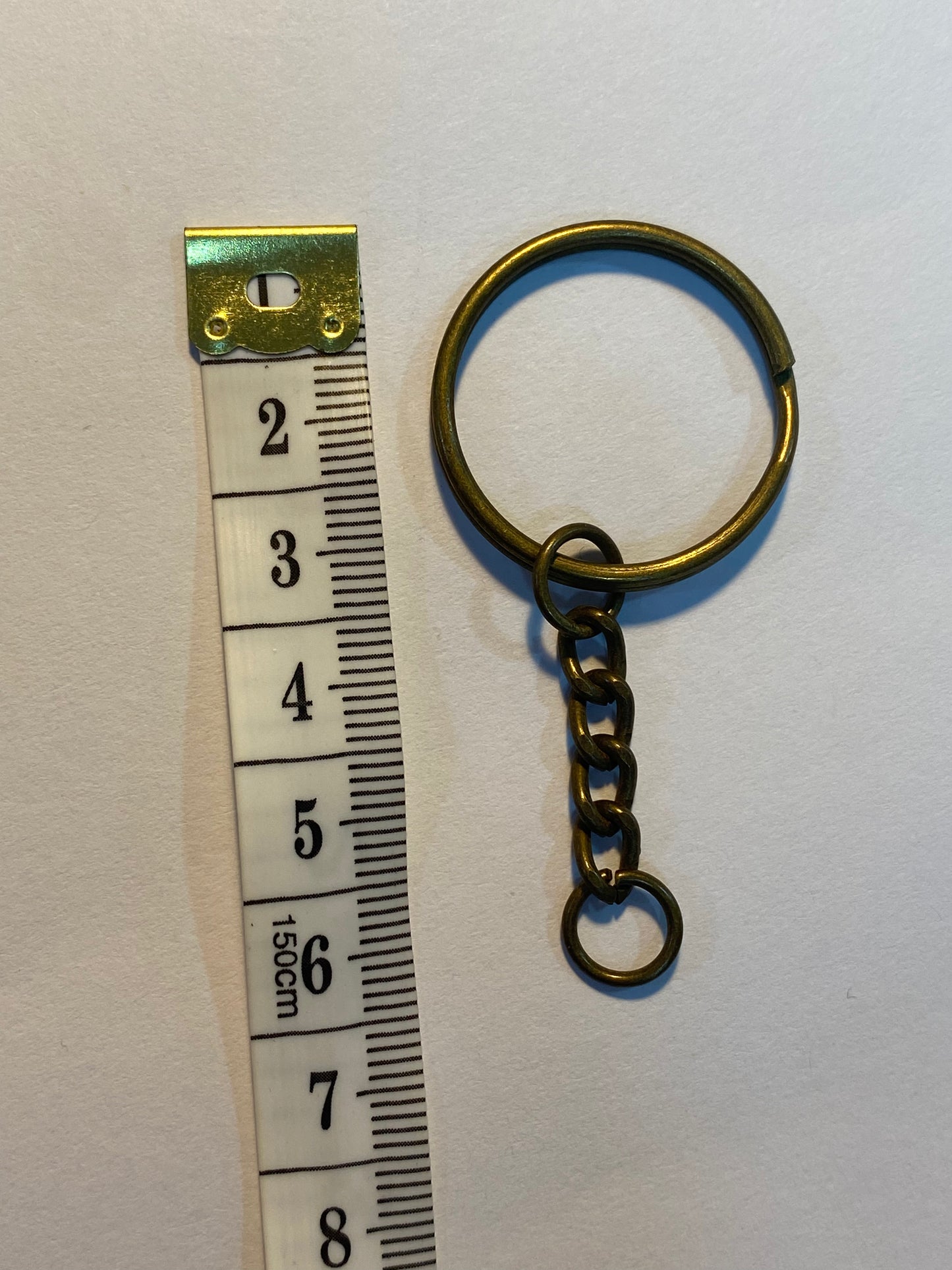 Piezas para llaveros dorado antiguo 2,5 cm diámetro (5 unidades)