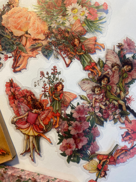 Diario de stickers de hadas rosa (45 unidades)