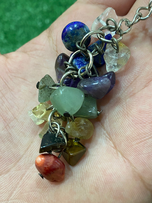 Llavero de piedras colores 7 chakras