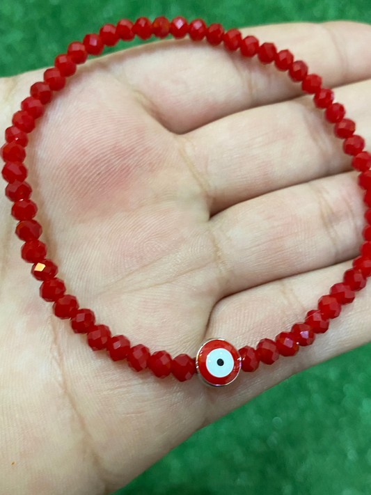 Pack de 3 pulseras rojas elásticas con ojo turco