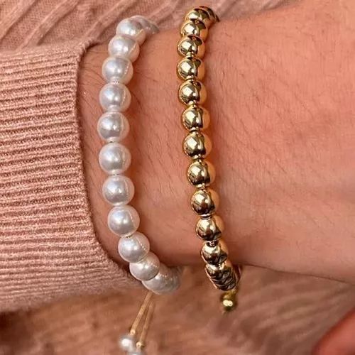 Pulsera Balines Baño Oro 18k