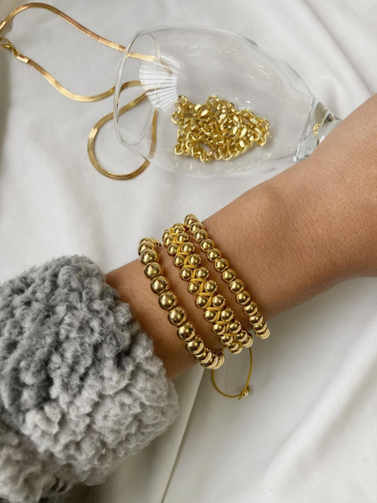 Pulsera Balines Baño Oro 18k