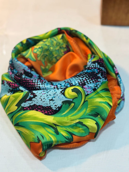 Pañuelo naranjo seda