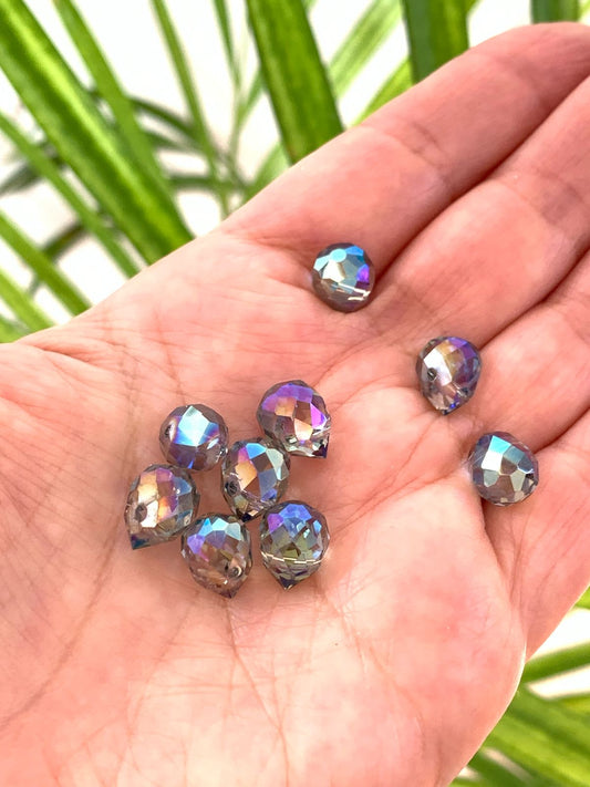 Tira de cuentas de gotas de luz tornasol (90 unidades)