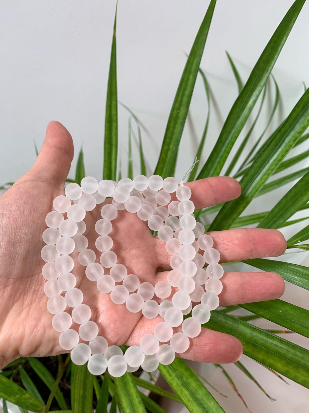 Cuentas de vidrio empavonadas de 8 mm traslucidas (100 unidades)