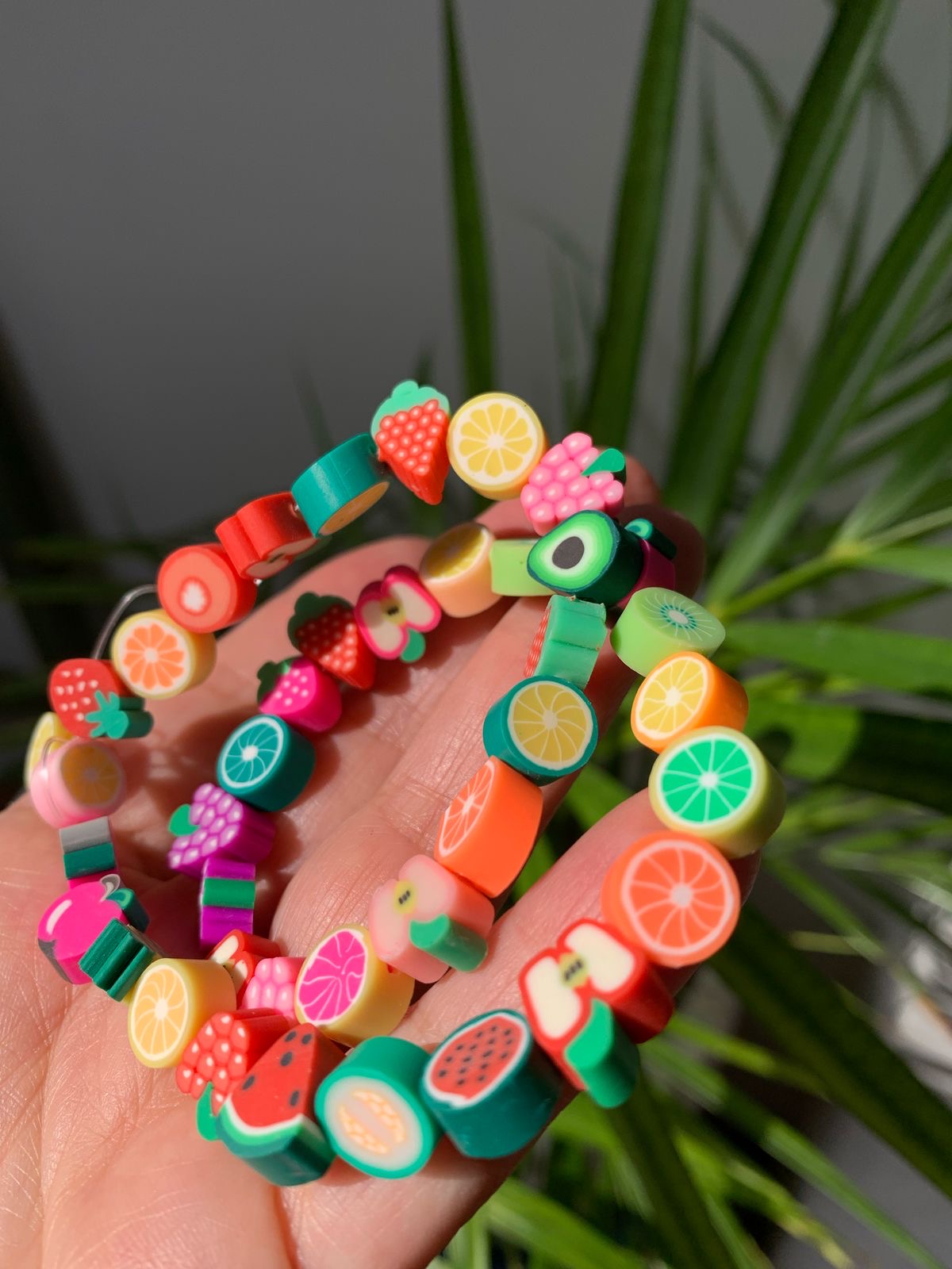 Cuentas de frutas en material fimo (40 unidades)