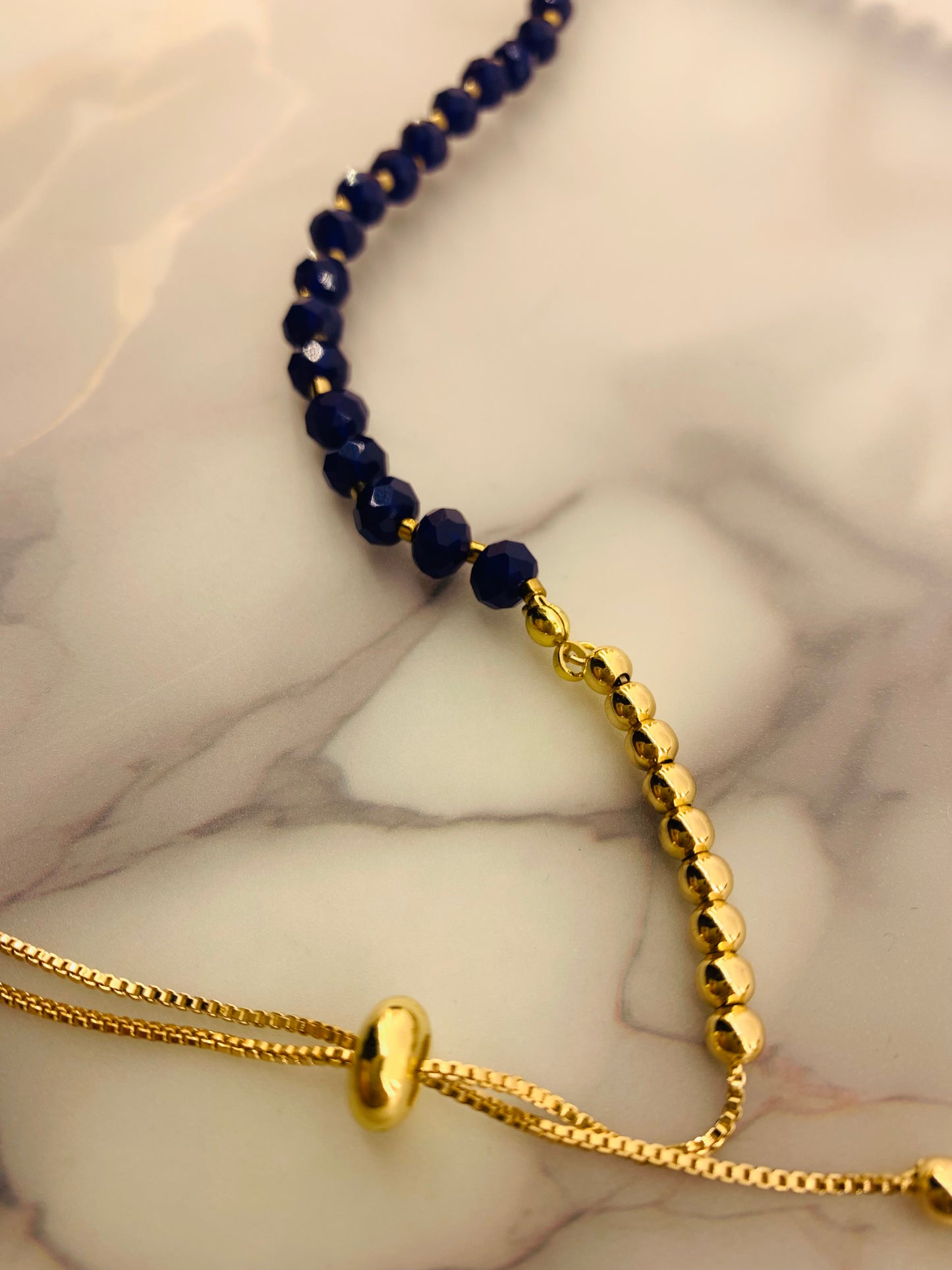 Collar de Cristales Facetados Azul Ultramar 6mm