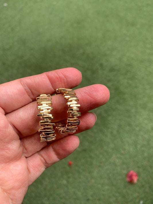 Aros Brasileños de Acero Bañados en Oro 18k✨