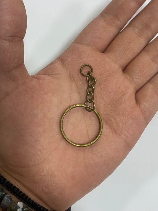 Piezas para llaveros dorado antiguo 2,5 cm diámetro (5 unidades)