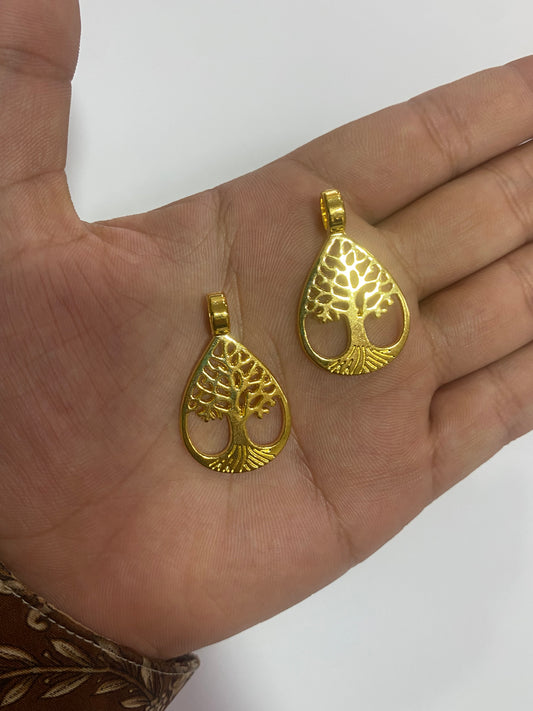 Dijes dorados del árbol de la vida 3,5 cm de largo