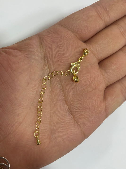 Broche Baño Oro con cadena 10mm (5 unidades)