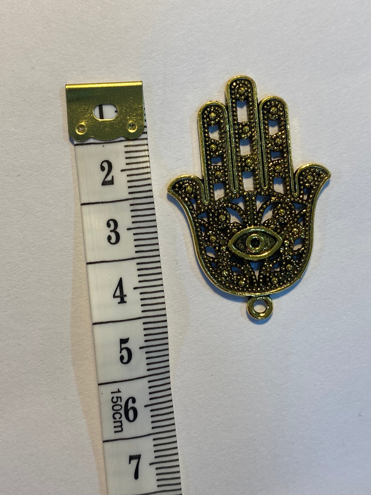 Dije Mano de Fátima dorada de 4 cm