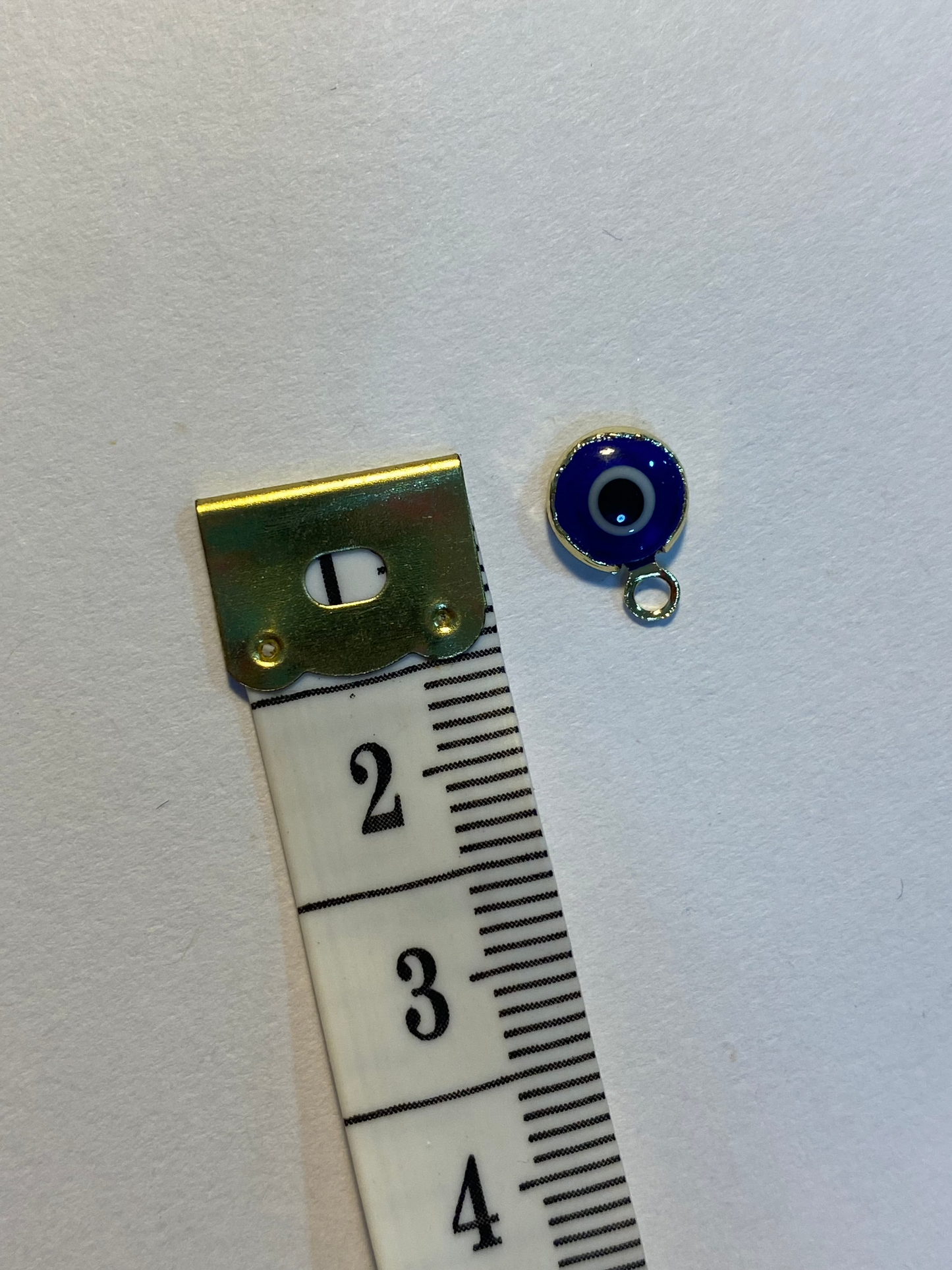 Mini dijes de ojo turco con baño en oro 5 mm (5 unidades)