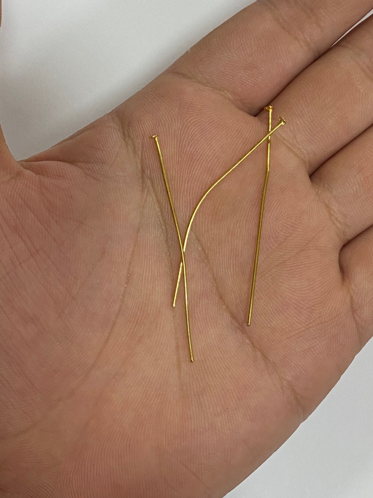 Vástagos de cabeza plana Dorado 4cm