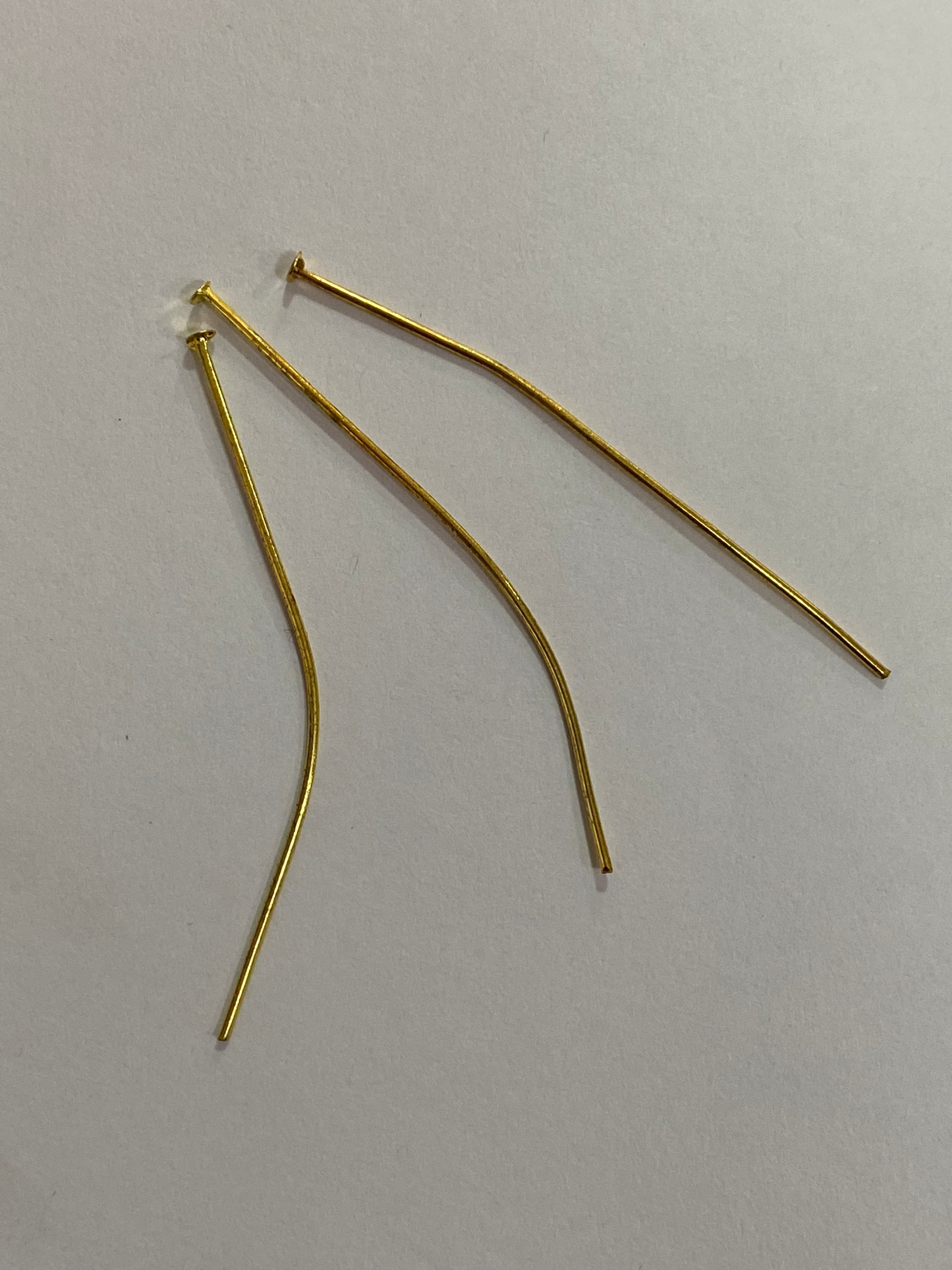 Vástagos de cabeza plana Dorado 4cm