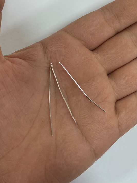 Vástagos de cabeza plana plateados 4cm