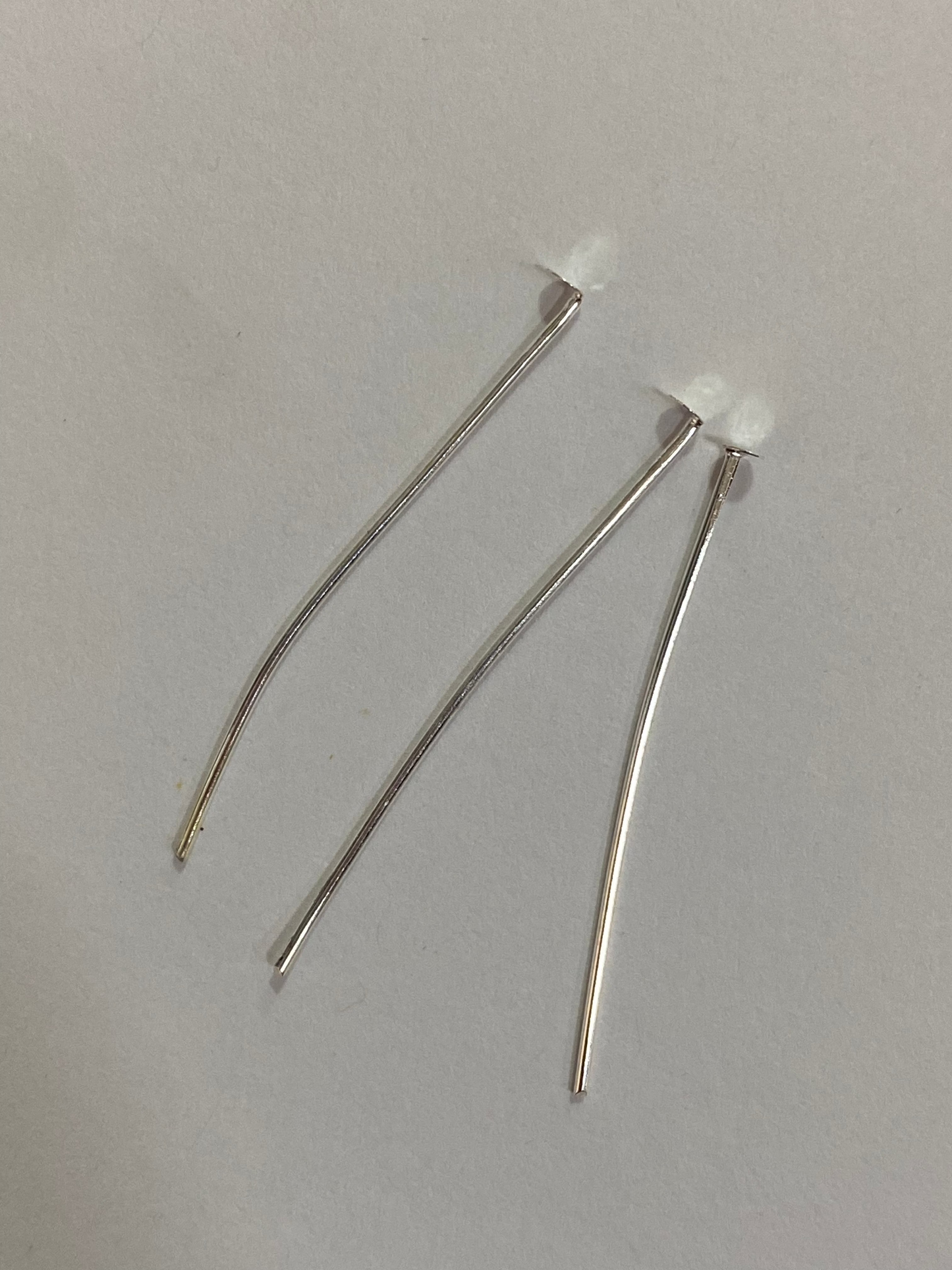 Vástagos de cabeza plana plateados 4cm
