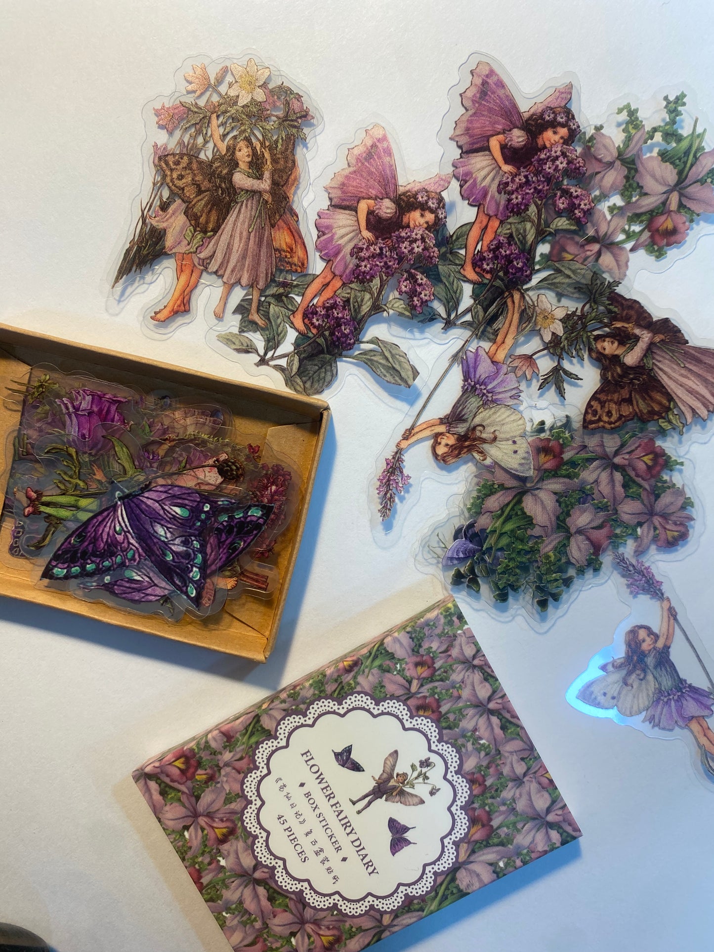 Diario de stickers de hadas morado (45 unidades)