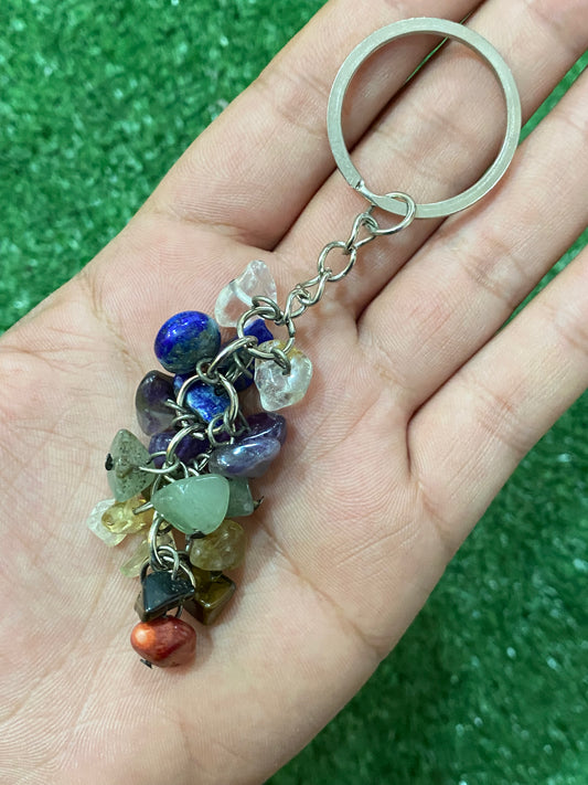 Llavero de piedras colores 7 chakras