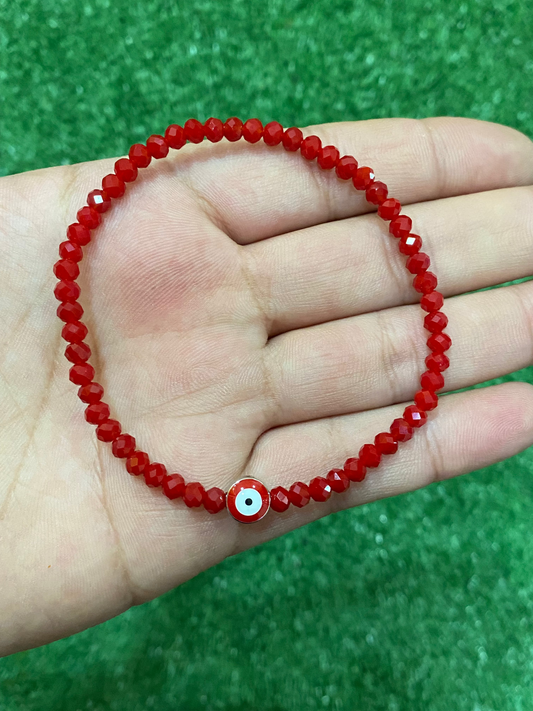 Pack de 3 pulseras rojas elásticas con ojo turco
